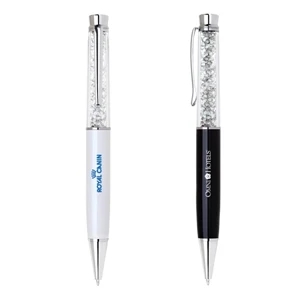 Metal Twist Action Ballpoint Pen with Crystal
