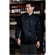 Classic Chef Coat with Mesh - BLACK - Image 2