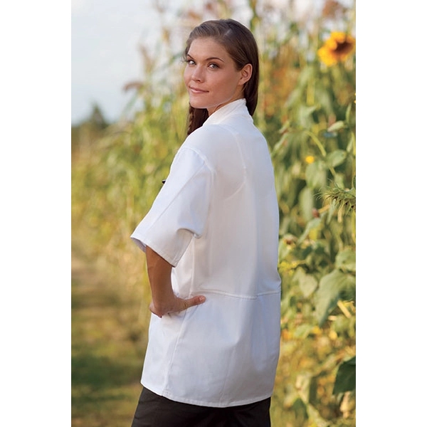 Moisture Control Short Sleeve Chef Coat - White - Image 1