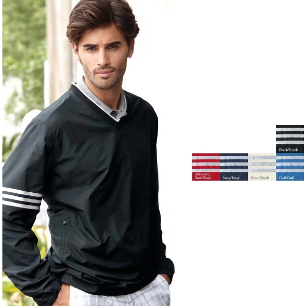 Adidas Golf Climaproof (R) Wind Colorblock V-Neck Windshirt