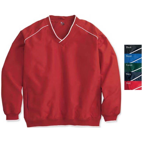 Badger Microfiber Windshirt with White Piping and Trim