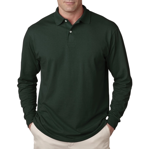 Adult Long-Sleeve Jersey Polo With Spotshield(R)