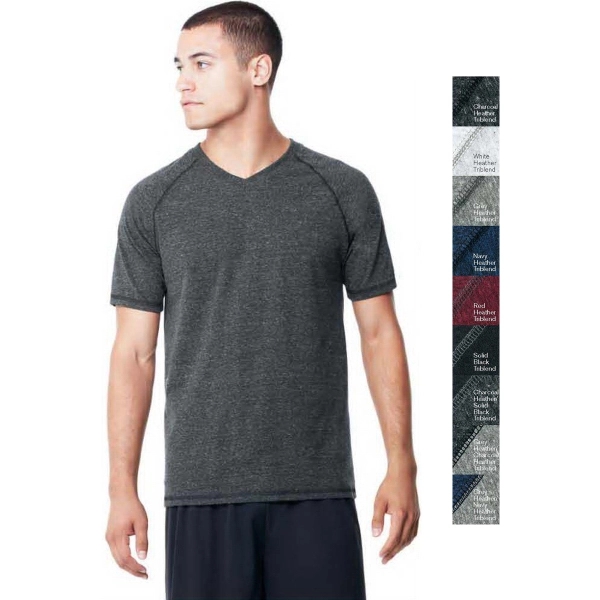 ALO (TM) short sleeve triblend performance V-Neck T-shirt