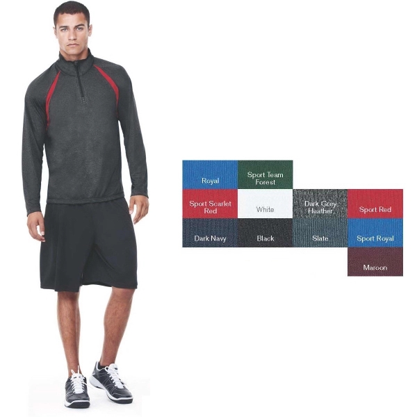 Alo Sport (TM) Quarter-Zip Lightweight Pullover with Inserts