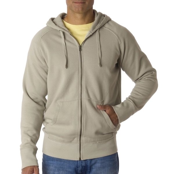 Adult Heavyweight Frayed Full-Zip Hooded Sweatshirt
