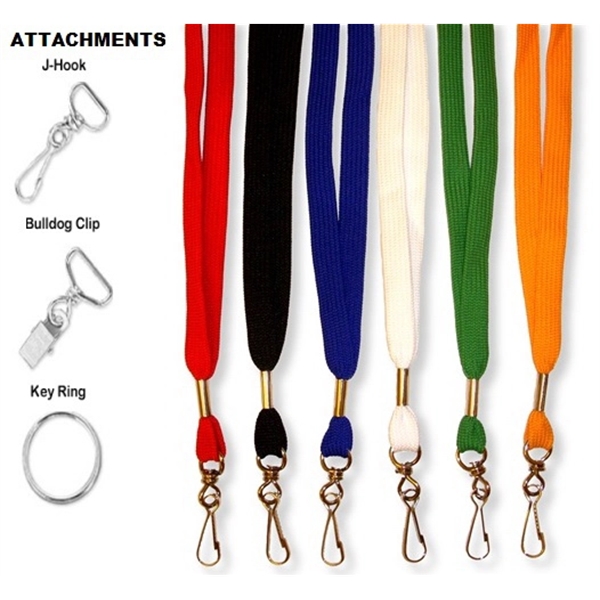 BLank Flat Lanyard with attachment