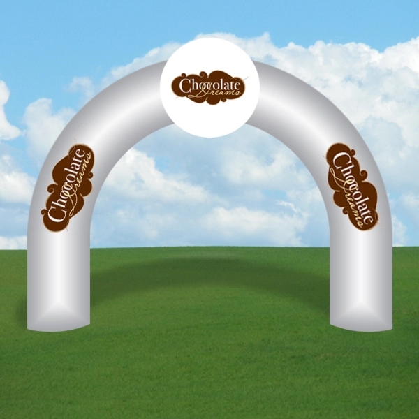 Blow Up Arch -Curved Logo W/Painted Logo
