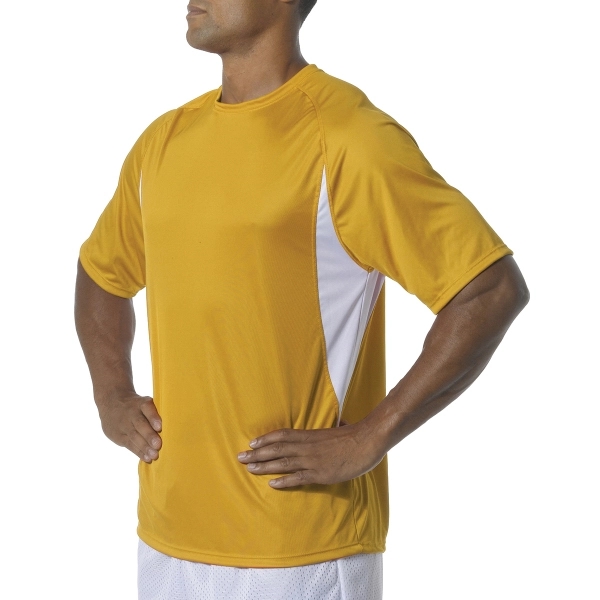 A4 Cooling Performance Color Block Short Sleeve Crew Shirt