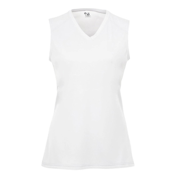 Badger B-Core Girls Perform Solid Color Lap-Neck Sleeveless