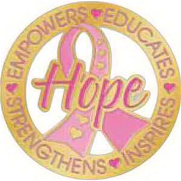 Breast Cancer Awareness Lapel Pins with Presentation Card