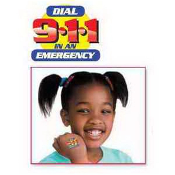 Dial 911 In An Emergency Temporary Tattoo