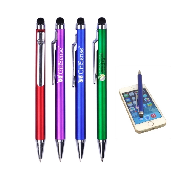 Plastic Stylus Ballpoint Pen with full color process