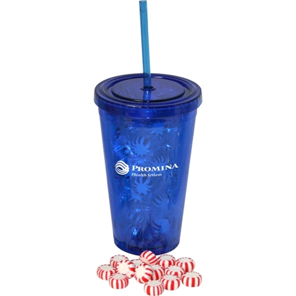 16 oz double wall tumbler filled with starlight mints