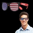 American Flag Neon Red Billboard Sunglasses