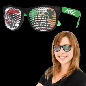 Kiss Me I'm Irish Neon Green Billboard Sunglasses