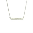 Antwerp Diamonds &quot;Straight Row&quot; Bar Necklace -14k White Gold
