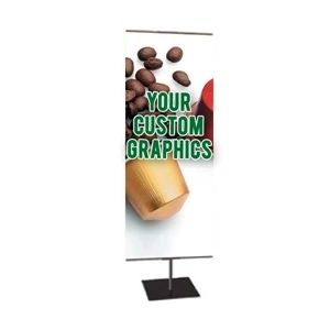Banner Stand Medium with Square Base-Double Sided 24"x72"