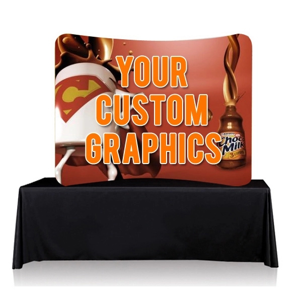 Tube 8Ft. Curve Tabletop-Double Sided - Tradeshow