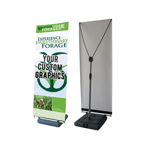 V Adjustable Outdoorbanner-with 2x5 Graphic-Single