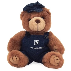 8" Engineer Bear with one color imprint