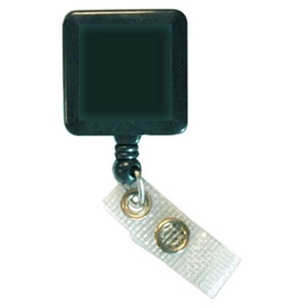 Express Vibraprint™ Square Badge Reel w/ Belt Clip