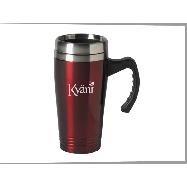 16 oz Stainless Steel Colored Tumbler w/ Handle - Image 5