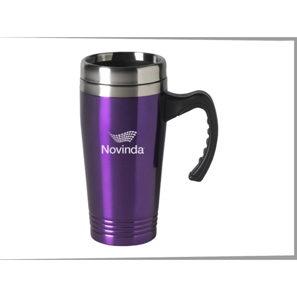 16 oz Stainless Steel Colored Tumbler w/ Handle - Image 10