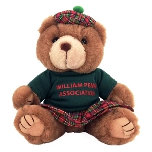 8" Scottish Bear with one color imprint