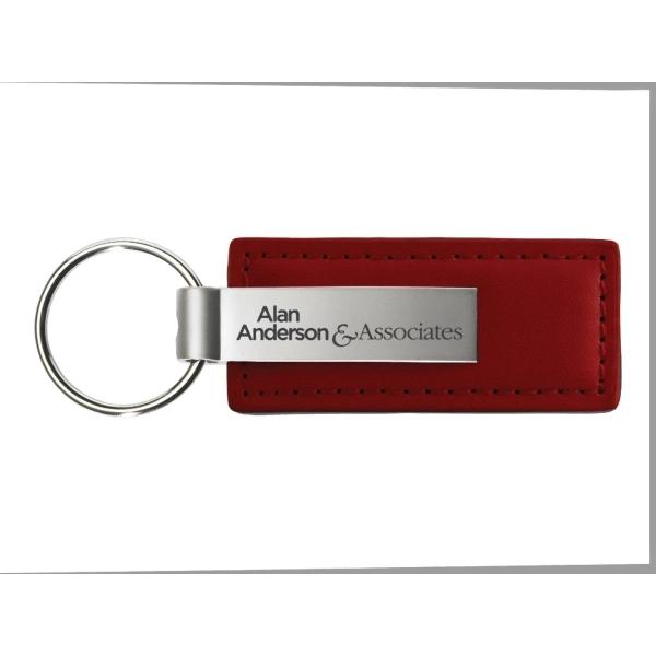 Colored Leather Classic Keychain - Image 4