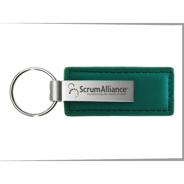 Colored Leather Classic Keychain - Image 5