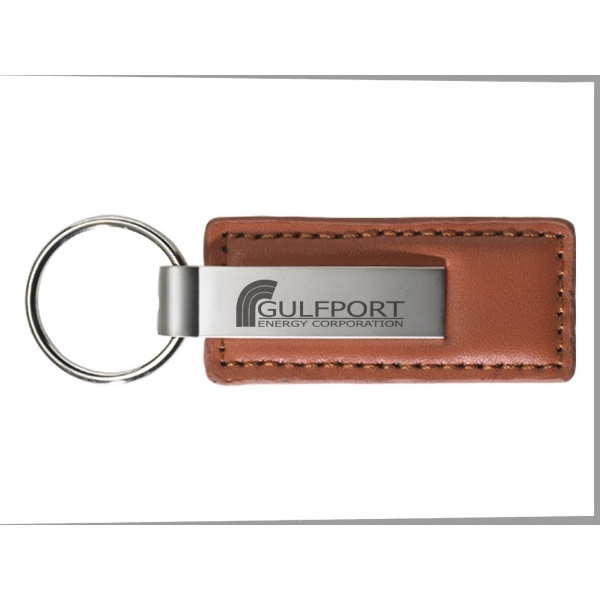 Colored Leather Classic Keychain - Image 10