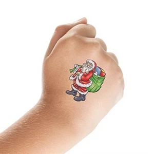 Santa with Gift Bag Temporary Tattoo