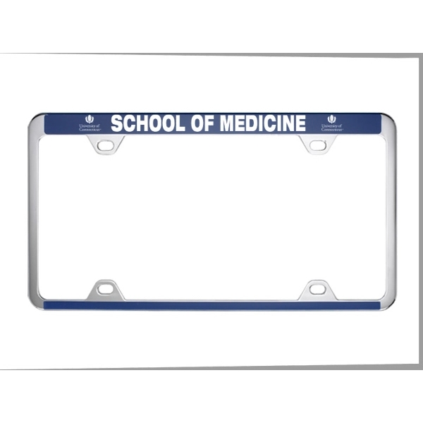 Brushed Zinc and Colored License Frame - Image 1