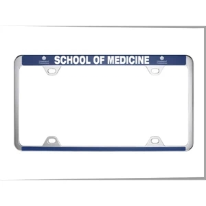 Brushed Zinc and Colored License Frame