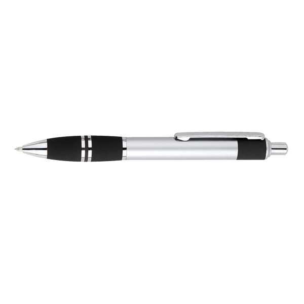Satin Silver Plastic Pen - Image 3