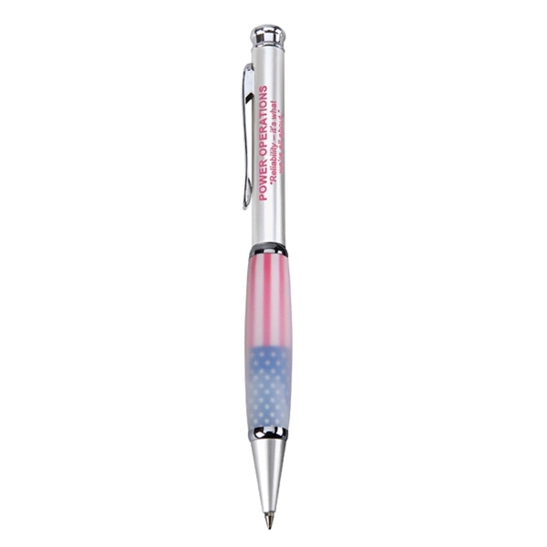 Twist action Frosted White Ballpoint (Parker Style Refill) - Image 1