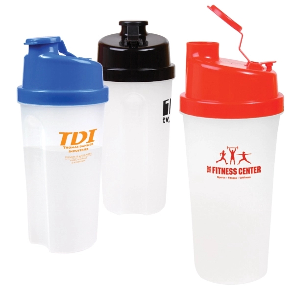 20 oz Plastic Fitness Shaker with Measurements