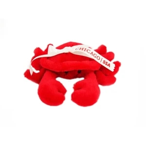 8" Cranky Crab with Ribbon and one color imprint