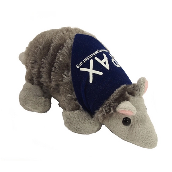 8" Armadillo with bandana and one color imprint