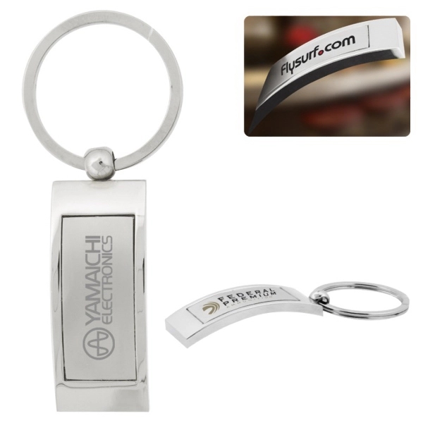 Curved Metal Key Chain