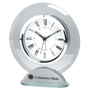 Round Desktop Glass Alarm Clock