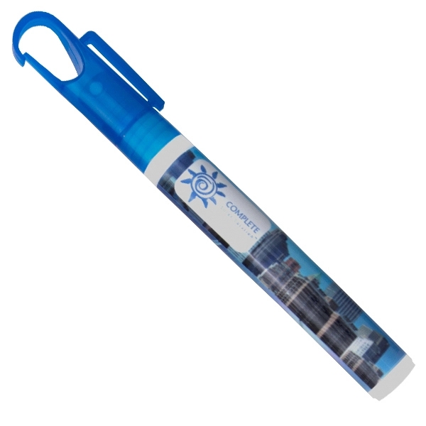 10ml Carabiner cap hand sanitizer spray- Blue