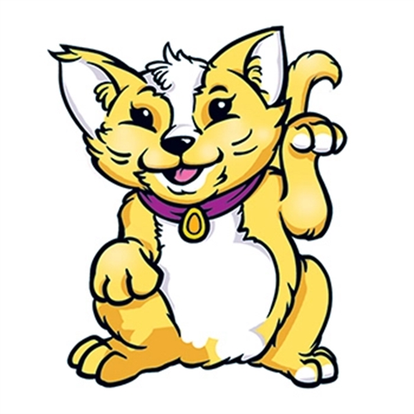 Yellow Cat Temporary Tattoo - Image 1