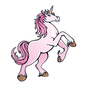 Pink Unicorn Temporary Tattoo