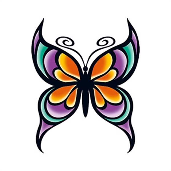 Modern Butterfly Temporary Tattoo