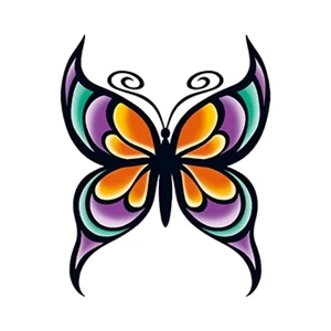 Modern Butterfly Temporary Tattoo
