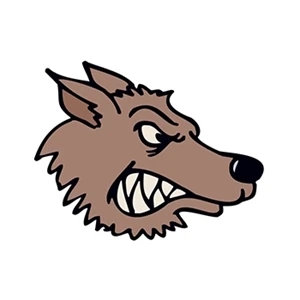 Snarling Wolf Temporary Tattoo