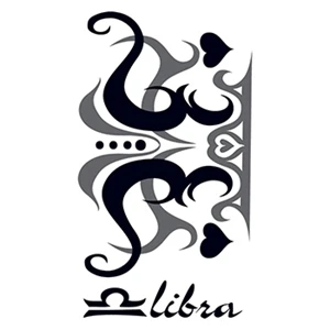 Zodiac: Libra Design Temporary Tattoo