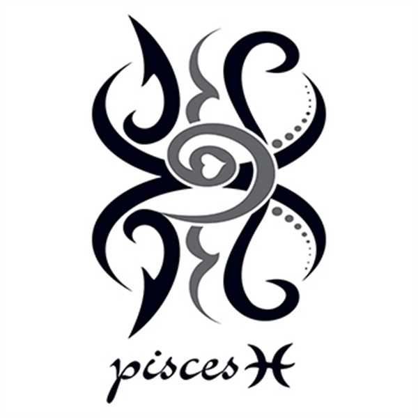 Zodiac: Pisces Design Temporary Tattoo