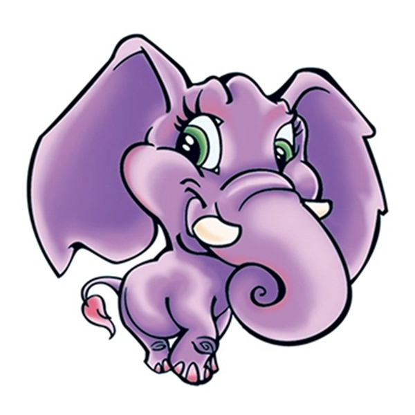 Purple Elephant Temporary Tattoo - Image 1